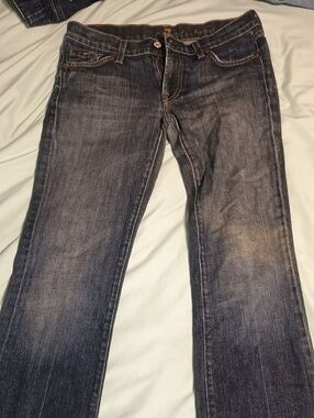7 For All Mankind Women’s Boot Cut Jeans - Dark Blue Wash